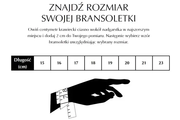 Zdjęcie Rozmiar bransoletki 21 ile to cm - jak uniknąć nietrafionego zakupu